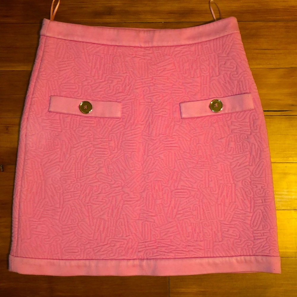 Moschino hot pink mini skirt